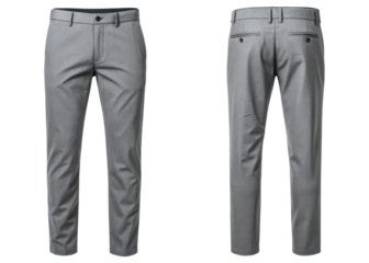 Stylish gray pants mockup showcasing modern design perfect for casual or formal wear. Ideal for fashion presentations and online stores