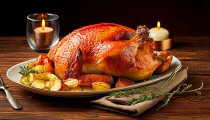 peru suculento sobre a mesa