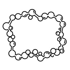 Abstract Frame: A unique, organic frame composed of interconnected circles, offering a playful and stylish design element. Perfect for creative projects.