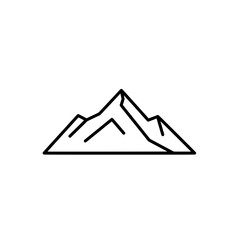Mountain Peak Silhouette: A simple, yet striking, line-art representation of a mountain, the peak forms a bold, graphic design suitable for logos, icons, and a wide range of applications.