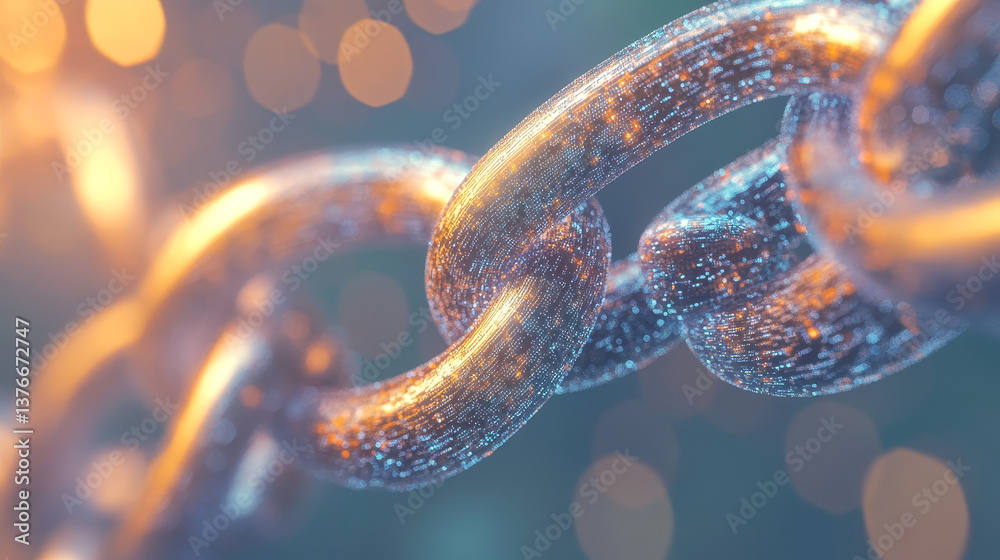 Poster high-speed internet, blockchain technology, optical data transmission. cyberfield of encoded data. 3