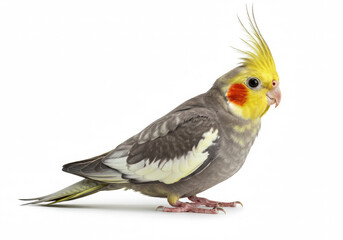 Obraz premium Cockatiel on a white background