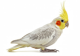 Cockatoo on a white background