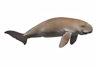 Obraz premium Dugong isolated on a white background