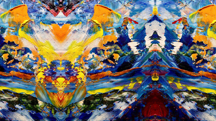 Abstract art background . Hand painting artwork on canvas .