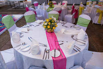 wedding reception table