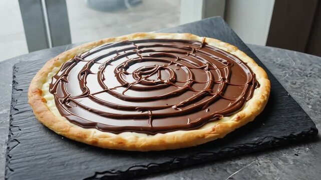 Pizza with chocolate.