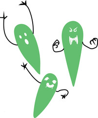 Vector cartoon moons tar illustrator