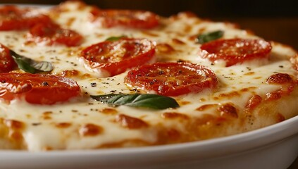 Close-up of a delicious pizza