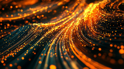 Data center, Big data analytics. Business technologies of our time. Massive data, digital funnel, information whirlpool. Orbit, trajectory, flow, information 3D illustration