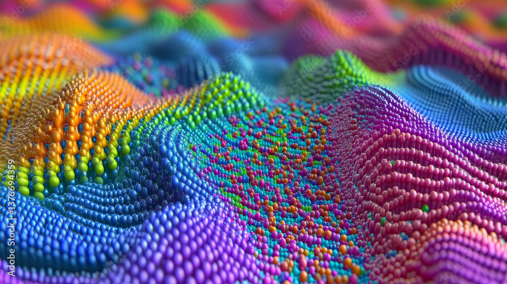 Poster nanotechnology in modern science. future technologies in study of structure of nanomaterials. 3d ill