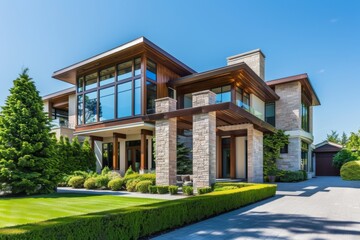 Exterior of a modern luxury home