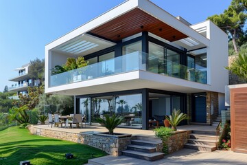 Exterior of a modern luxury home