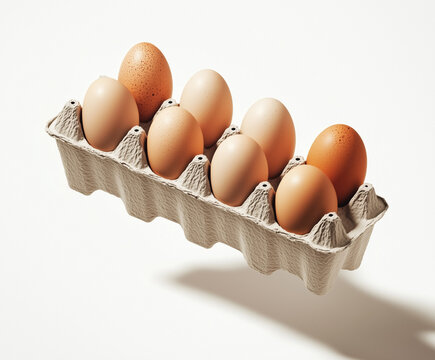 carton of eggs floating