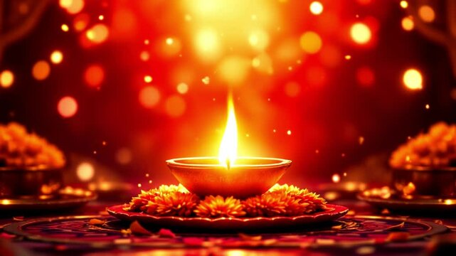 Family Celebrating Deepavali Outdoors