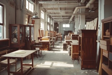 Interior of a furniture factory