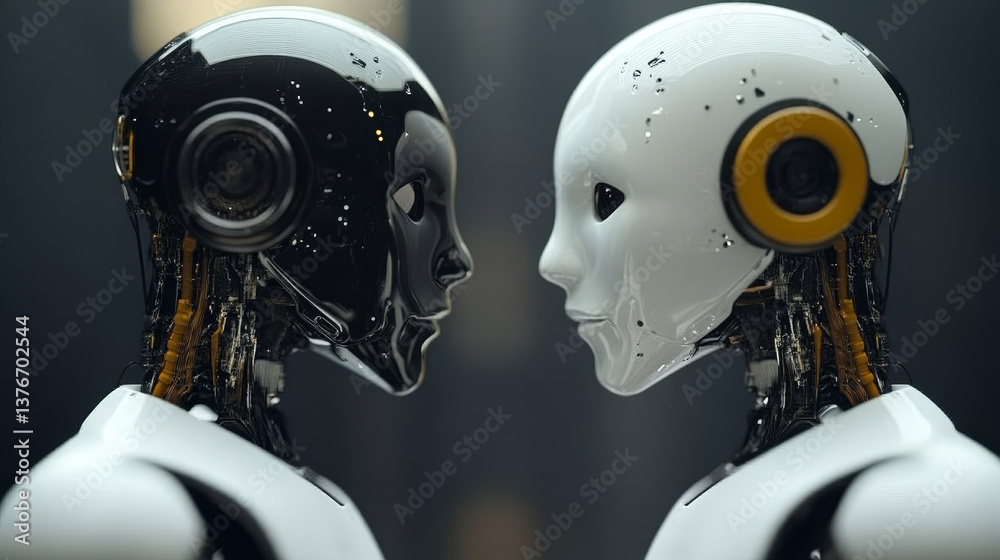 Poster secure chat, chat bot, network communication. artificial intelligence in global cyberspace 3d illust