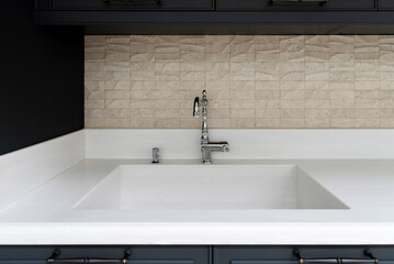 Chrome single lever filtered water kitchen tap