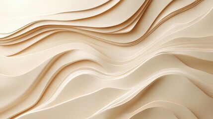 Obraz premium Elegant abstract beige background with soft waves and subtle light patterns for modern design.