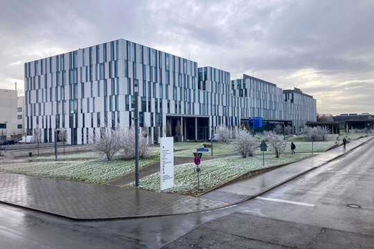 Frosty morning in campus of Munich Garching Technical University