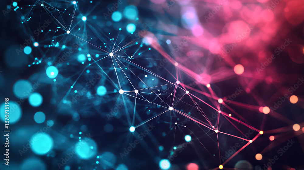 Poster ai and computer brain. high technology, digital big data concept. neural network, blockchain cloud t
