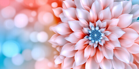 Obraz premium Cosmic-inspired Pastel Kaleidoscope Design Featuring a Vibrant Floral Pattern
