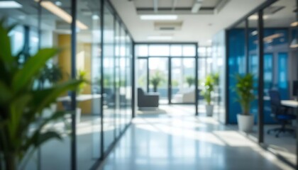 Serene open office space with natural light in a contemporary setting