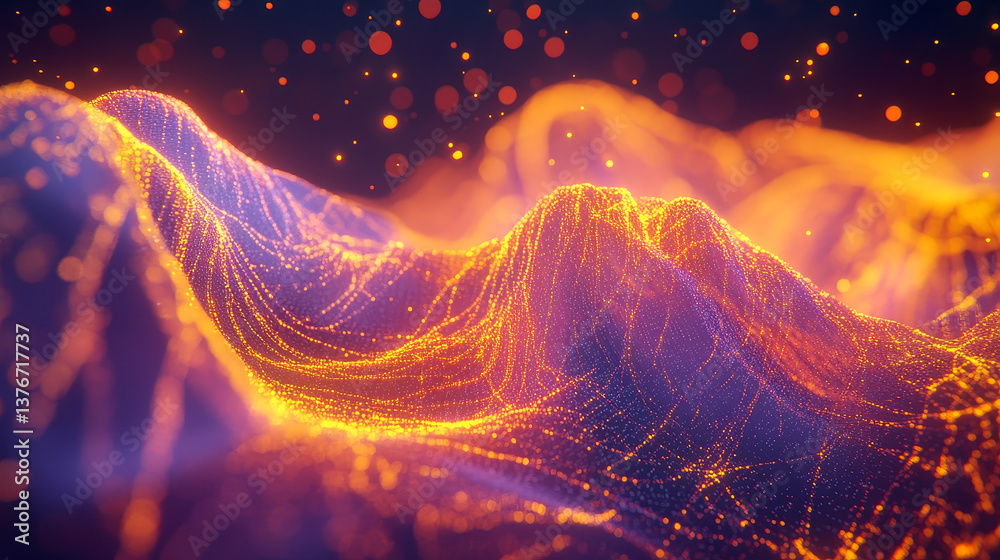 Poster magic swirl lines, fantasy wave data flow. abstract whirlpool of rays 3d illustration. soaring strin