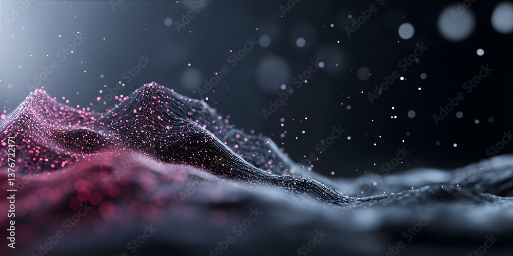 Wall mural data waves. modern neon abstract backdrop. virtual ciberspace. technology background. web design ill