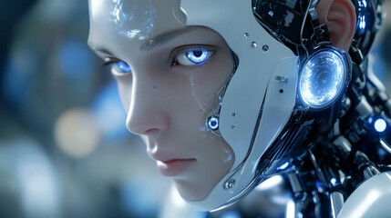 Fototapeta premium Artificial Intelligence and Future processor. Big Data Concept. Computer Mind and Quantum Architecture 3D Illustration