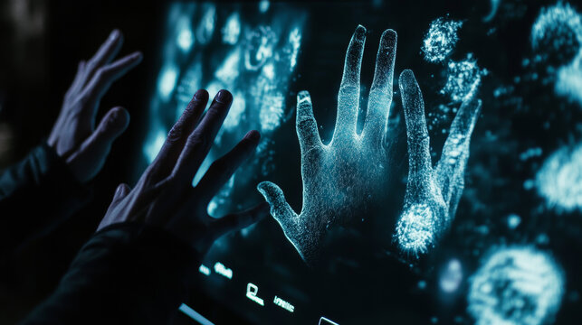 code data concept in hand media
