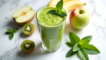mockup of fresh fruit smoothie