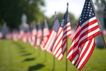 Memorial Day Flags. Memorial Day is U. S. Federal Holiday that is observed on the last Monday of May.