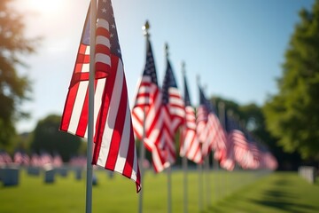 Memorial Day Flags. Memorial Day is U. S. Federal Holiday that is observed on the last Monday of May.