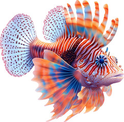 lionfish, transparent background, PNG