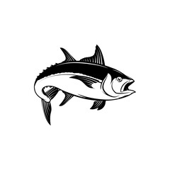 tuna fishing. Design elements for fishing team emblem. Vector illustration.