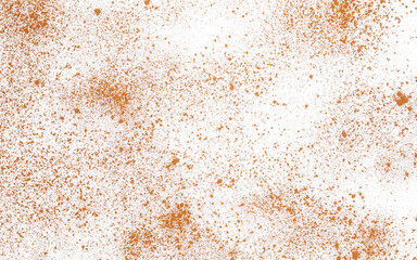 Cinnamon powder flying, isolated on white background, texture
