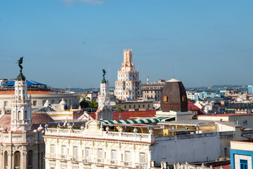 A cityscape of the city of Havana, Cuba as seen from the Iberostar Hotel in Parque Central.
