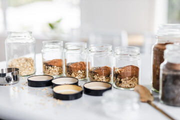 cocoa chia overnight oats breakfast, meal prepping for the week