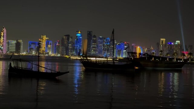 Doha, Qatar at night