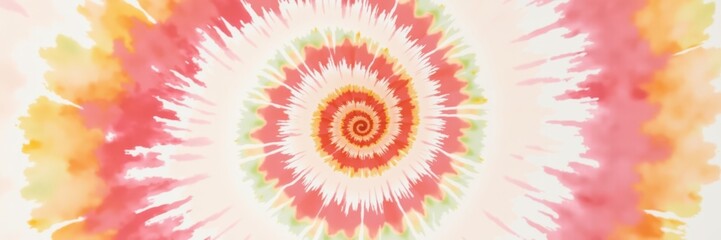 Radiant Watercolor Spiral Tie-Dye Effect Backdrop