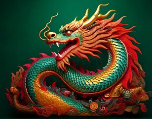 Fototapeta premium illustration of a Chinese dragon 