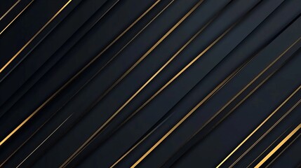 Obraz premium Elegant Dark Abstract Background Gold Lines Diagonal Pattern Modern Design Luxury Texture Premium Graphic Digital Wallpaper Elegant Style Black Gold 