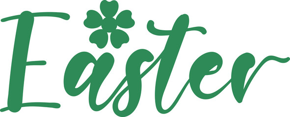 Easter typography clip art design on plain white transparent isolated background for card, shirt, hoodie, sweatshirt, apparel, tag, mug, icon, poster or badge