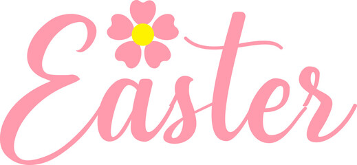 Easter typography clip art design on plain white transparent isolated background for card, shirt, hoodie, sweatshirt, apparel, tag, mug, icon, poster or badge