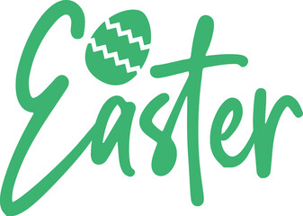 Fototapeta premium Easter typography clip art design on plain white transparent isolated background for card, shirt, hoodie, sweatshirt, apparel, tag, mug, icon, poster or badge