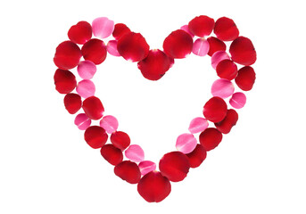 Obraz premium A heart shape made of red and pink circles symbolizing love and romance