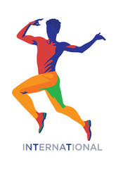 International Dance Day Vector Design - Dancer Silhouettes, Social Media Post, T-shirt, Sticker, Poster, Print Card, Animated GIF - Solid Colors, No Gradients