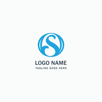 Wavy letter s logo