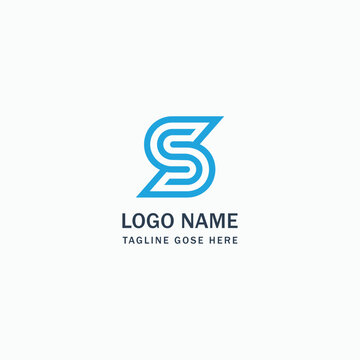 Wavy letter s logo
